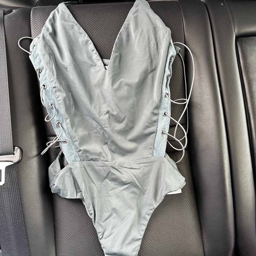 Tiger Mist grey bodysuit